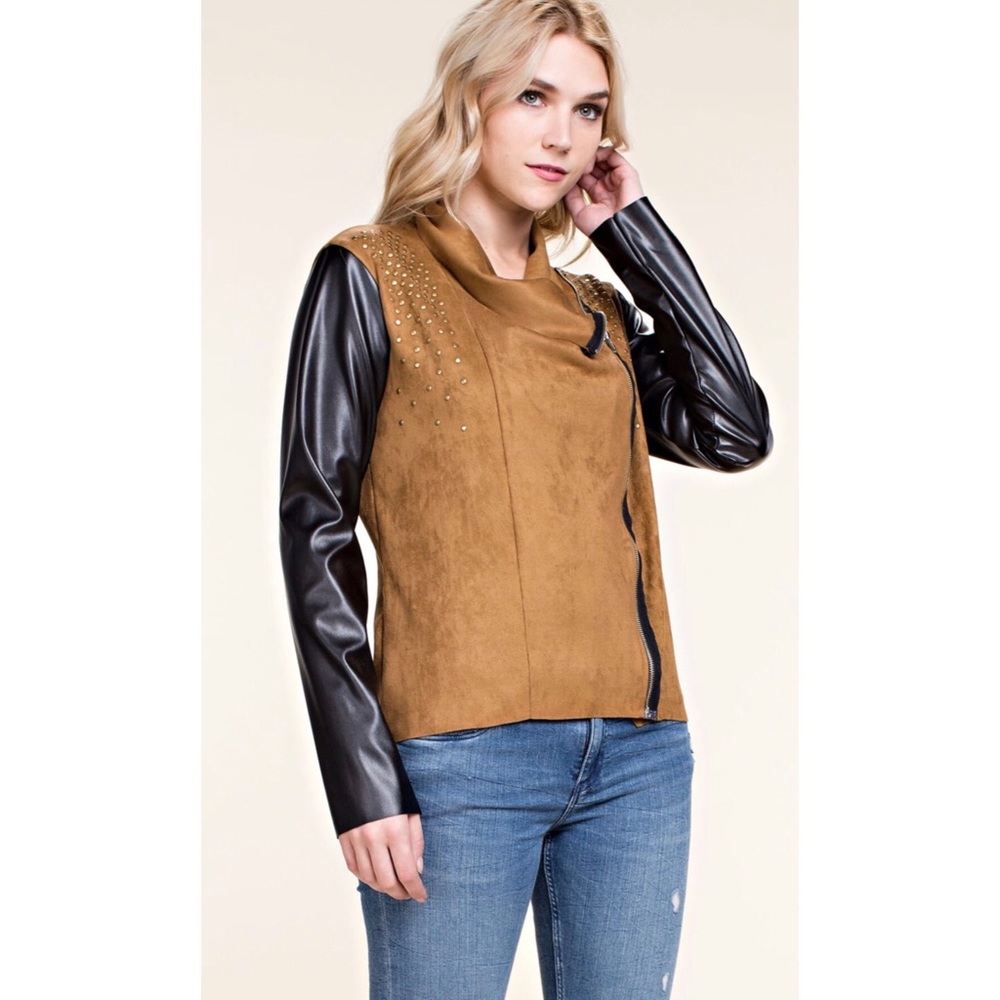 NWT - Draped Suede Jacket - Picture 4 of 7